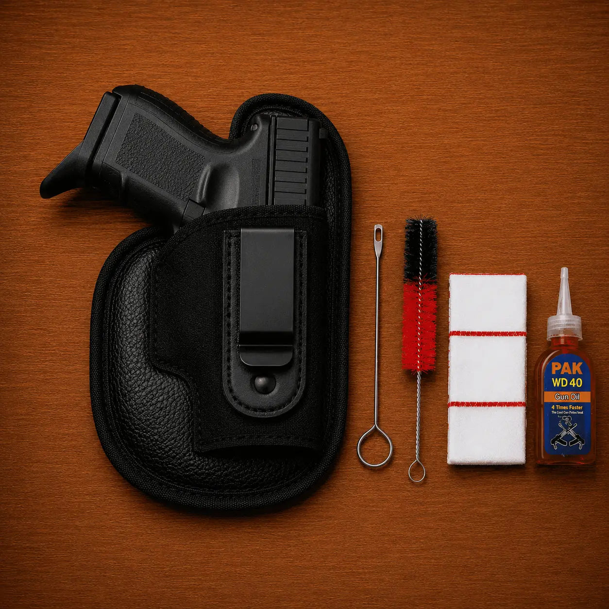 Universal Premium Concealed Pistol Holster + FREE Gun Cleaning Kit