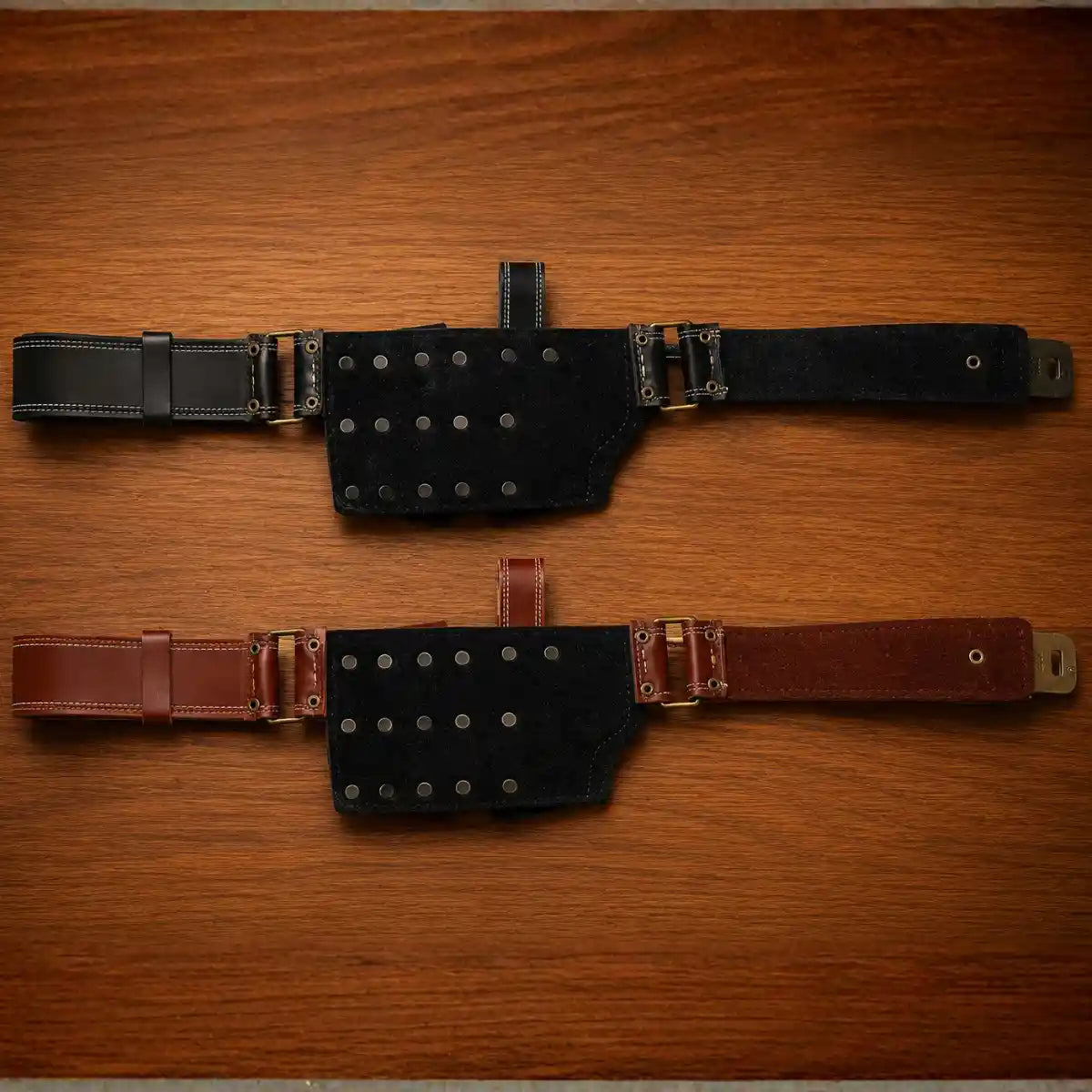 Premium Handcrafted Double Magazine Leather Holster | 9mm & .30 Bore Compatible