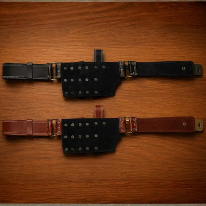 Premium Handcrafted Double Magazine Leather Holster | 9mm & .30 Bore Compatible