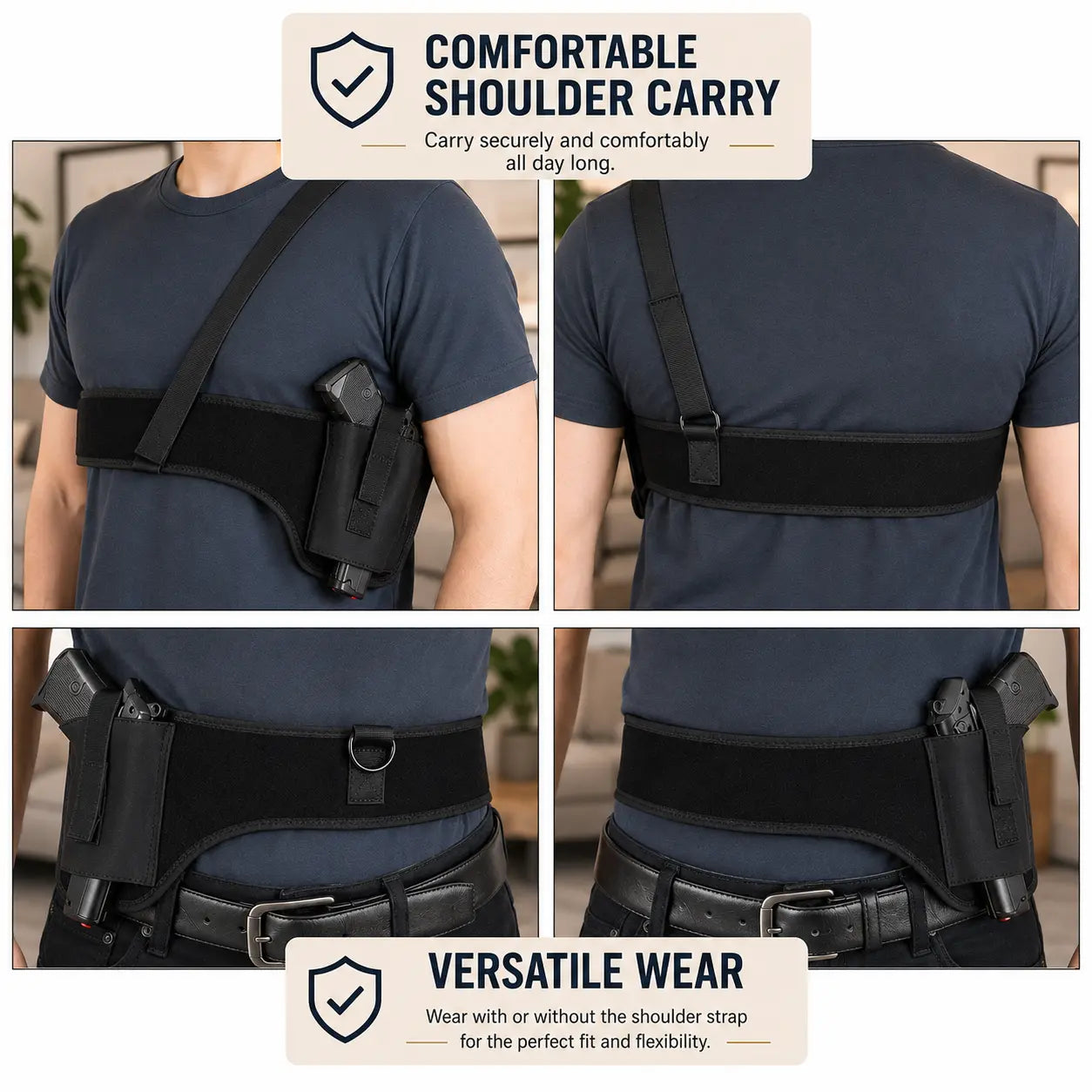 Chest shoulder holster
