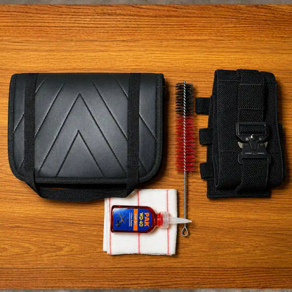 Ultimate 3-in-1 Carry Kit | Belly Band Holster + Leather Pistol Bag + FREE Cleaning Kit