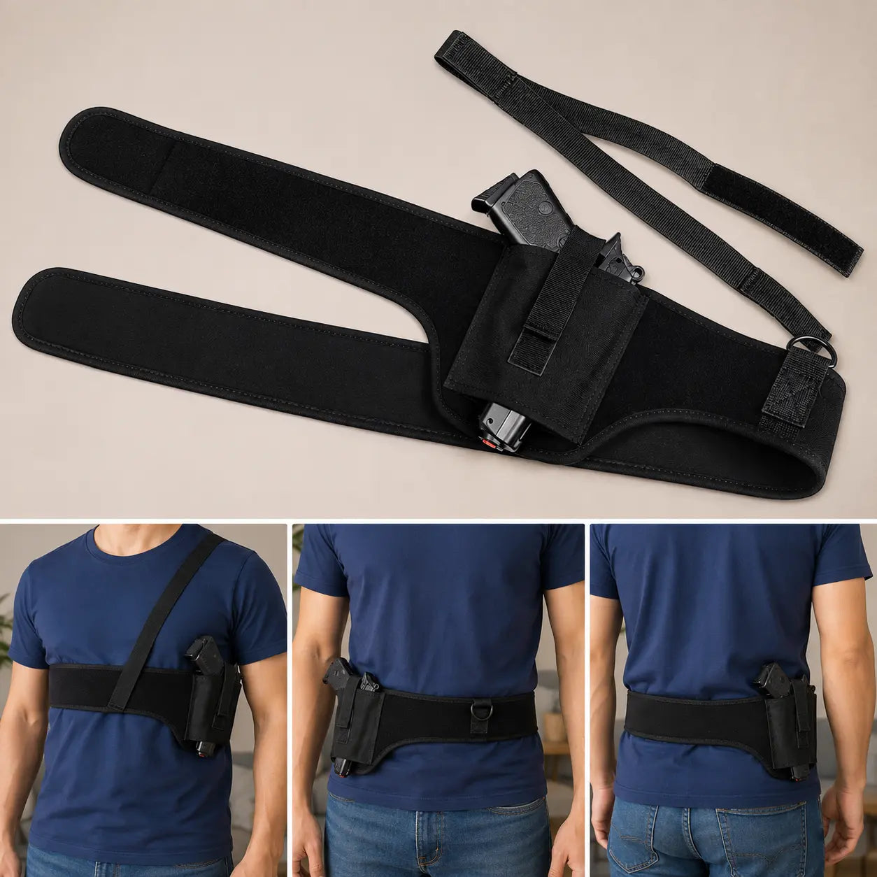 Chest shoulder holster